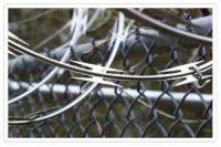 Razor barbed wire fence