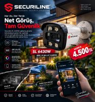 Securiline SL 6430W 4MP Full Color PoE IP Bullet Security Camera (SL6430W) - Color Night Vision, IP66 Outdoor