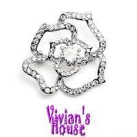 CZ diamond brooch