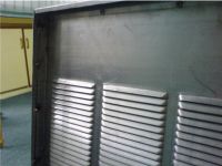 Fixed louvres for sound barrier and electrical panel