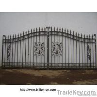 2012 china factory hand hammered wrought iron driveway gate