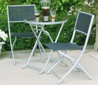 Set of 3 steel patio set