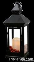 Led candle with black lantern