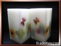 Led candle with flower