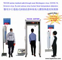 Automatic scan Ebola virus, Swine Flu, COVID-19, Chikungunya virus, Dengue fever virus, various flu and virus human fever detector - body fever thermometer - various virus and flu human fever scanner - walk-through medical body thermometer -modelAWT66P