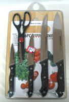 knife set with cutting board
