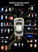 auto car led lighting bulb lamp lights From China