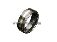 Ceramic Ring(14k Gold Inlaid