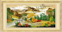 Sell exquisite hand made cross stitch-jin xiu he shan