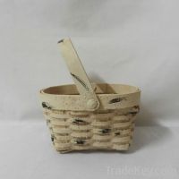Wooden gift basket