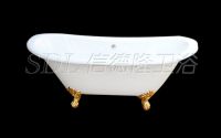 enamel cast iron bathtub