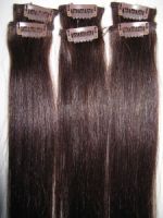 100% human hair clip in hair extension