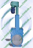 Electric-hydraulic knife gate valve