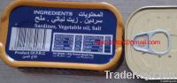 125gr canned sardine in vegetable oil