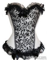 black lace up corset