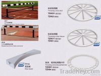 throwing circle for shot, hammer, discus and stop board