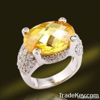 925 silver ring, settng with Topaz stone