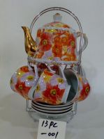 tea&amp;coffee set porcelain w/decal