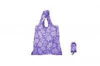 Foldable shopping bags with lilac floral prints