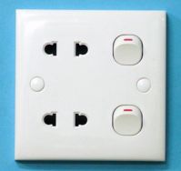 Twin Socket With Switches (1 Interlok