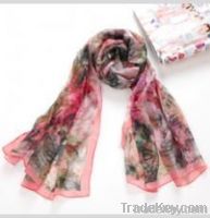 Silk Chiffon Digital Printing Rectangular Scarf