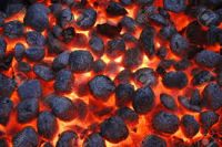 Hardwood charcoal...