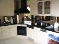 black granite slab countertop