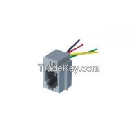 Wire Cable Harness with Cat 5 Modular Jack Plug to Stripped Wire for Communication, RoHS-compliant From China
