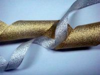 Gold and silver metallic ribbon