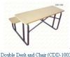 Double Desk and Chair (CDD-1003)