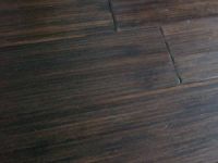 Hand-scraped bamboo flooring