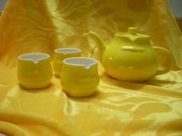 Porcelain tea set-Yellow Glazed Tea Set