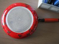 Heat Resistant fry pan with decal  surface and induction bottom