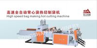 High Speed Two Lines Hot Cutting T-shirt Bag Making Machine From China