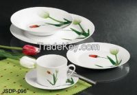 2015 hotsale 18pcs  coup shape white bone china dinnerware sets From China
