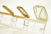 Plastic Square Arched Powder Jar - Sunshine