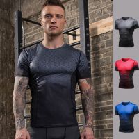 Custom Fit Sublimation printing Active Workout Compression Ashway Sport fitness clothing Bodybuilding T Shirt Men Gym Wear