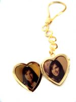 Photo Jewelry On Gold Pendant And