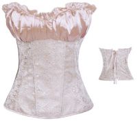 sexy lingerie satin ruffled jacquard corset