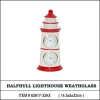Nautical shadows and lighthouses collection thermometer and hygrometer