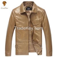 Stylish Top Quality Beautiful Men&#039;s Real Leather Fashion Coat/Jacket Slim Fit