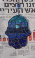 hamsa glass silvina From Israel