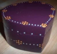 Hand  Painted Wooden Trinket, Jewellery Boxes