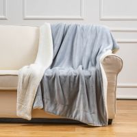 Polyester sherpa fleece blankets From China
