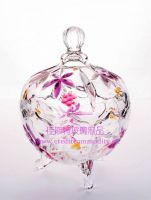 sell crystal glassware sugar jar, candy jar, glass jar From China