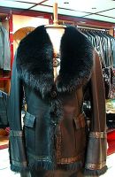 Ladies&#039; Black Leather Jacket