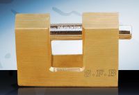 Padlock Rectangle Wire Drawing Ti-gold