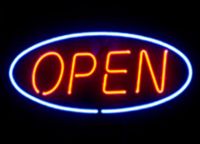 Open Neon Sign
