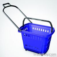 42L Rolling Shopping Basket