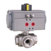 pneumatic 3 way ball valve From China